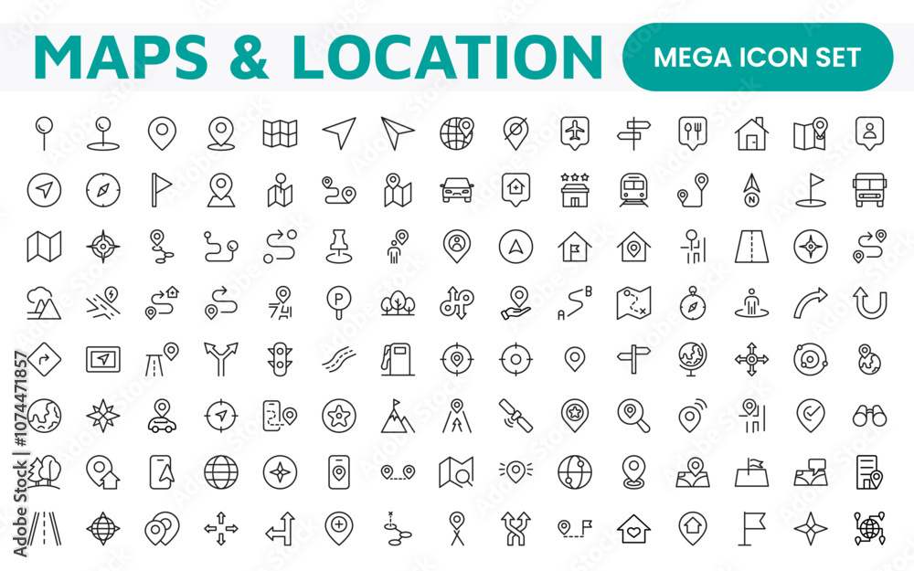Maps Icon Set. Versatile and visually appealing icons for navigation, location services, and travel apps, designed to enhance user experience and make exploring the world more intuitive and enjoyable. Maps Icon Set. Versatile and visually appealing icons for navigation, location services, and travel apps, designed to enhance user experience and make exploring the world more intuitive and enjoyable.