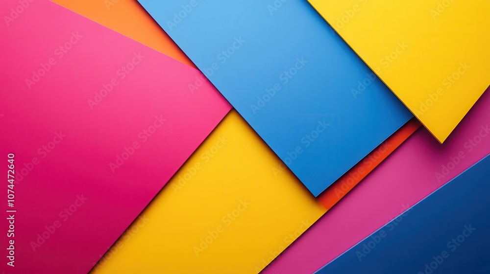 Abstract Geometric Pattern of Intersecting Colorful Shapes Abstract Geometric Pattern of Intersecting Colorful Shapes