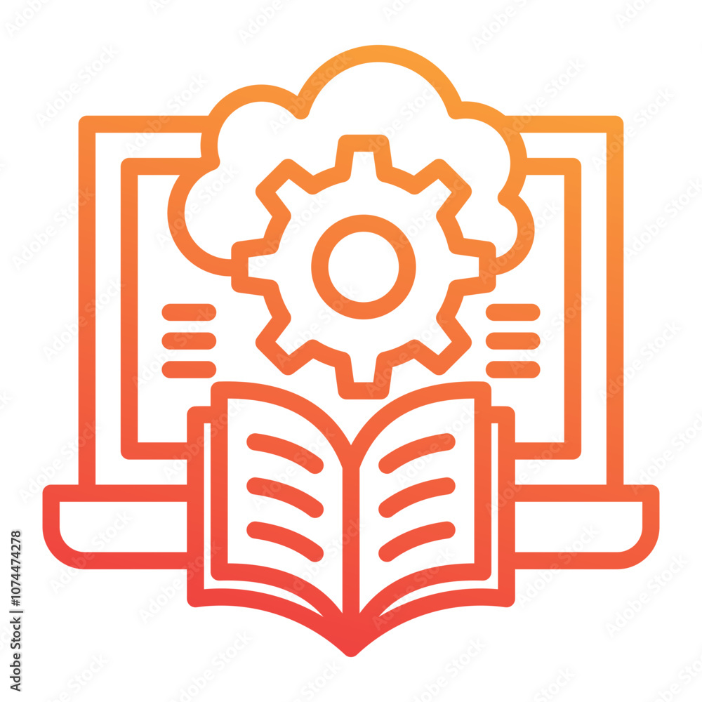 Obraz premium Machine Learning Icon