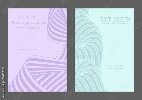 A pattern of wavy lines. Abstract background. Interior design, wallpaper, textures, textiles. The possibility of packaging, banners and creative design ideas