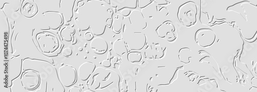 A surface with a relief. The effect of plaster. The illusion of volume. The idea of creative design of packaging, wallpaper, interior, prints