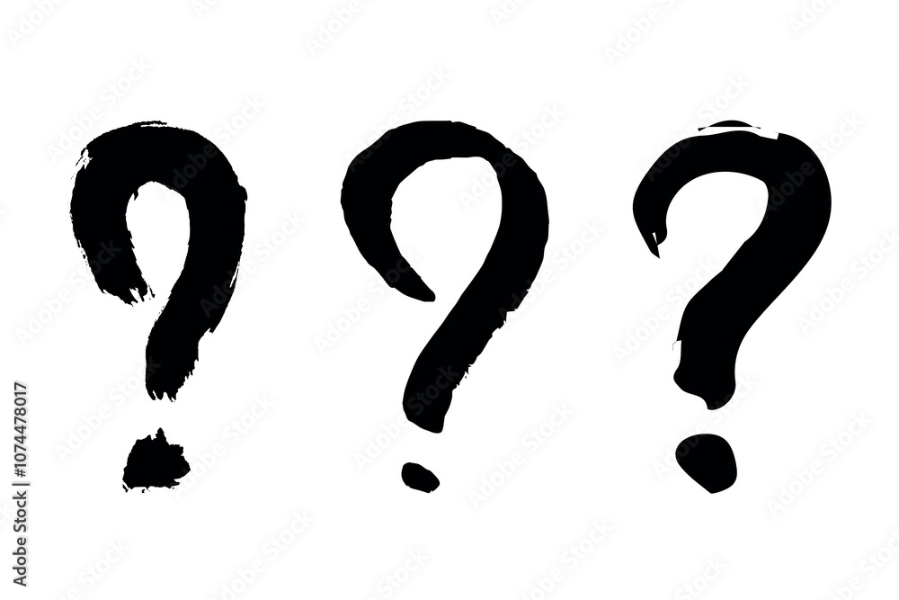 Hand drawn ink question mark illustration in sketch style. Elements for design Hand drawn ink question mark illustration in sketch style. Elements for design