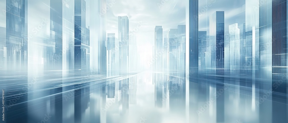 3D rendering of glass buildings in a city background
3D rendering of glass buildings in a city background