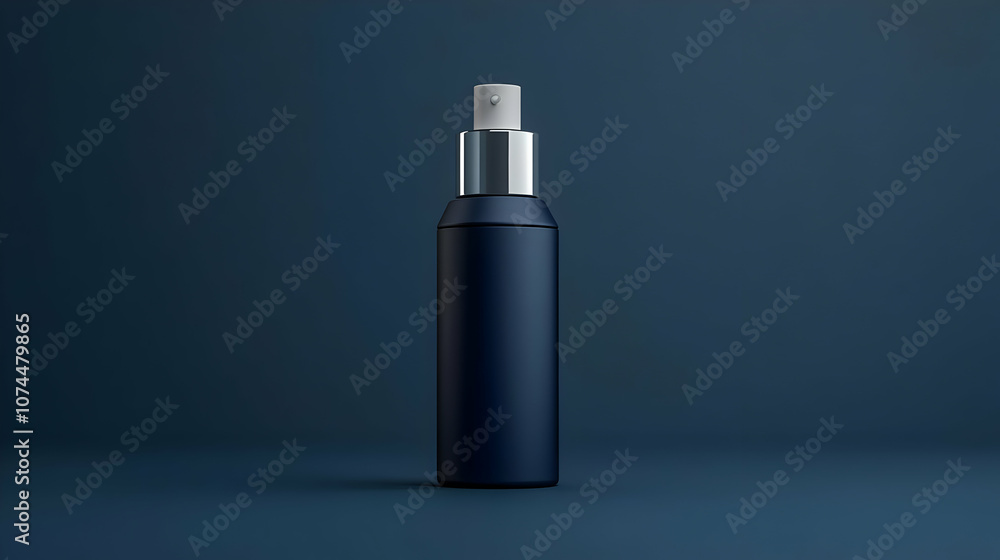 Blue Spray Bottle with Silver Cap 3D Render Blue Spray Bottle with Silver Cap 3D Render