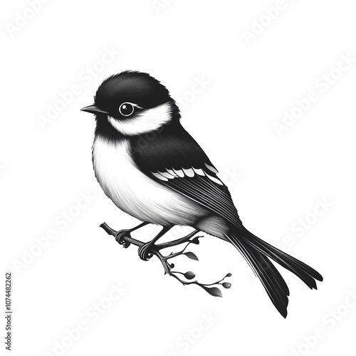 black and white bird