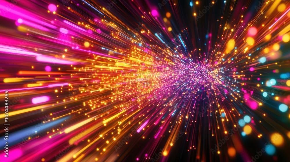 Neon Lights Burst. Neon Lights Burst.