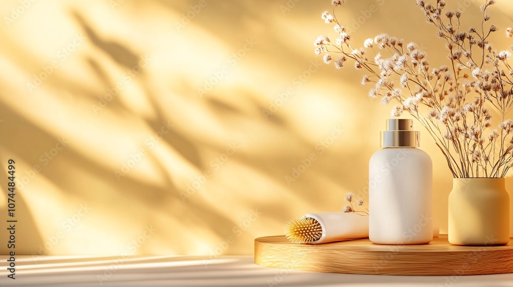Elegant Product Mockup with Warm Ambient Light Elegant Product Mockup with Warm Ambient Light