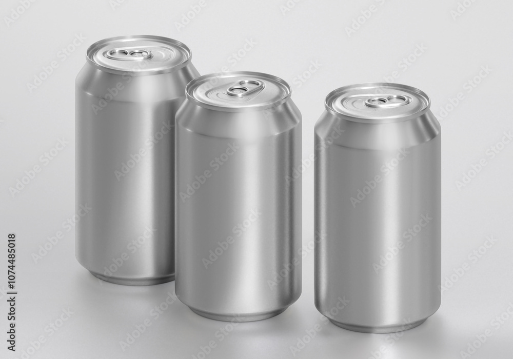 Drink cans with abstract product background Drink cans with abstract product background