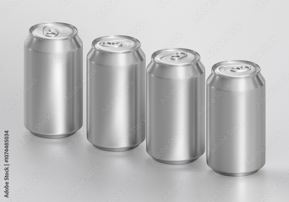 Drink cans with abstract product background Drink cans with abstract product background