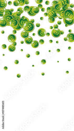 Vitamin B12 messy round pills.