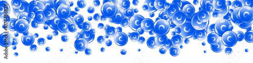 Vitamin C round capsules scattered randomly.