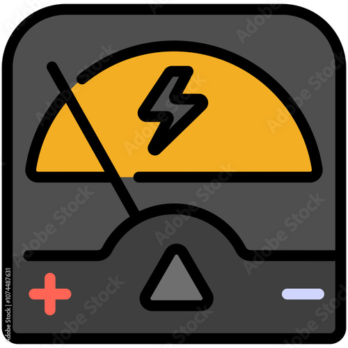 ammeter filled line icon