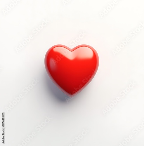 Wallpaper Mural A red heart icon floating on a white background Torontodigital.ca