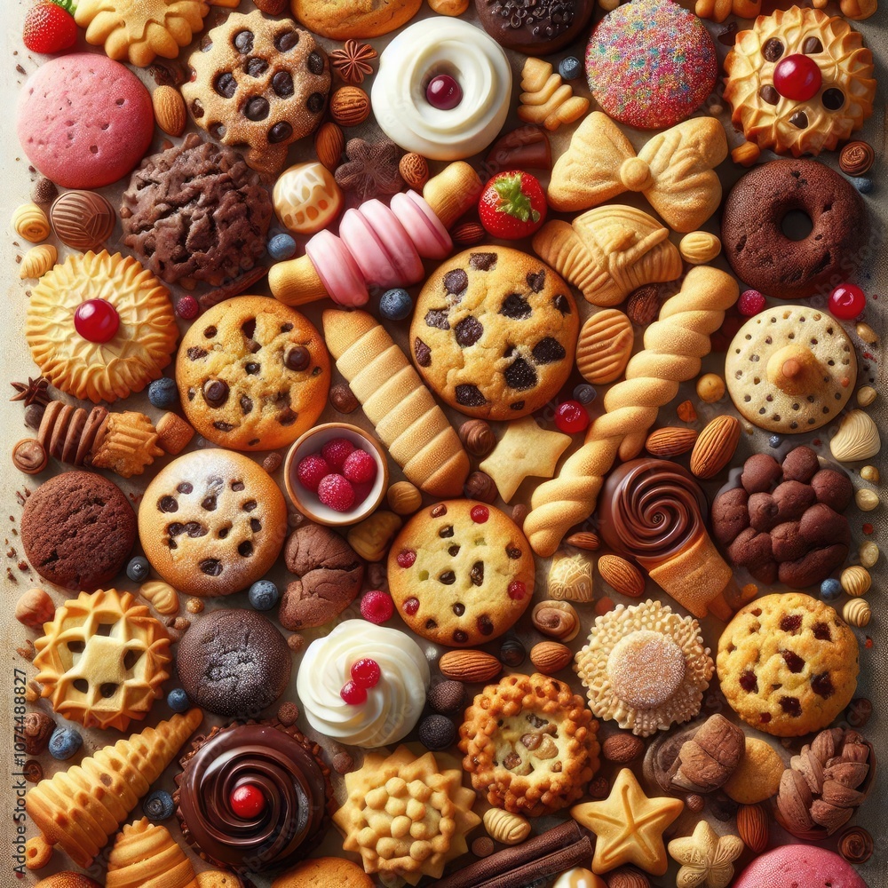 A variety of cookies: Images often depict a wide assortment of cookies in different shapes, sizes, and flavors. This showcases the diverse world of cookies and the endless possibilities when it comes A variety of cookies: Images often depict a wide assortment of cookies in different shapes, sizes, and flavors. This showcases the diverse world of cookies and the endless possibilities when it comes