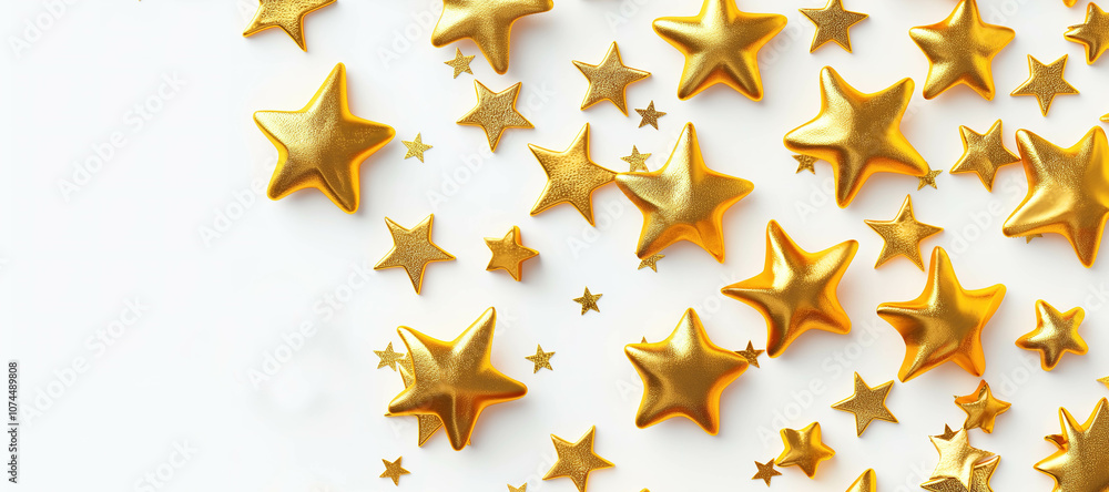 gold stars sparkling confetti on white background 2 gold stars sparkling confetti on white background 2
