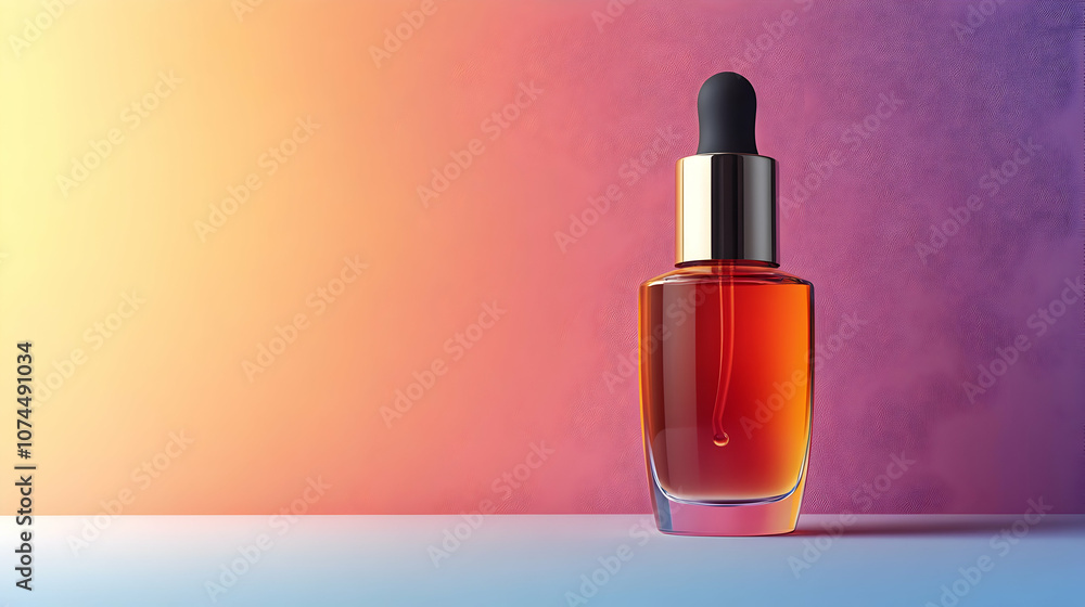 Dropper Bottle on a Pastel Background 3D Illustration Dropper Bottle on a Pastel Background 3D Illustration