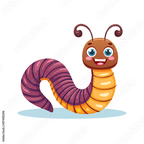 Millipede Insect Bug Animal Animation Kawaii Character Pest
