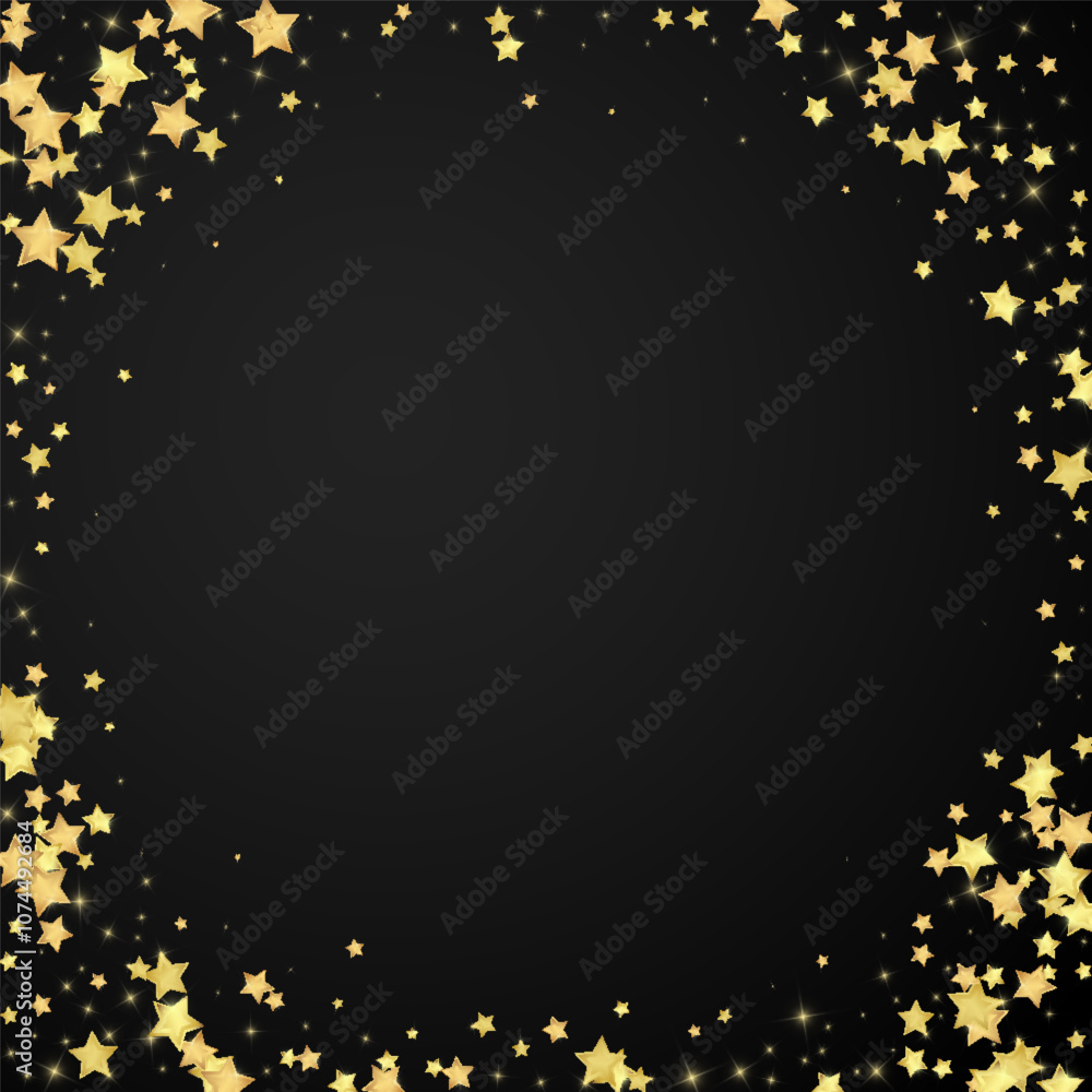 Magic stars vector overlay. Gold stars scattered Magic stars vector overlay. Gold stars scattered