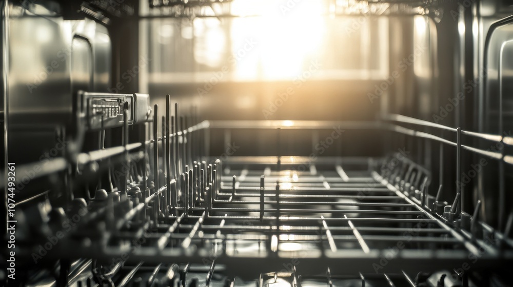 © GRACE - Interior of dishwasher with racks and spray arms © GRACE - Interior of dishwasher with racks and spray arms