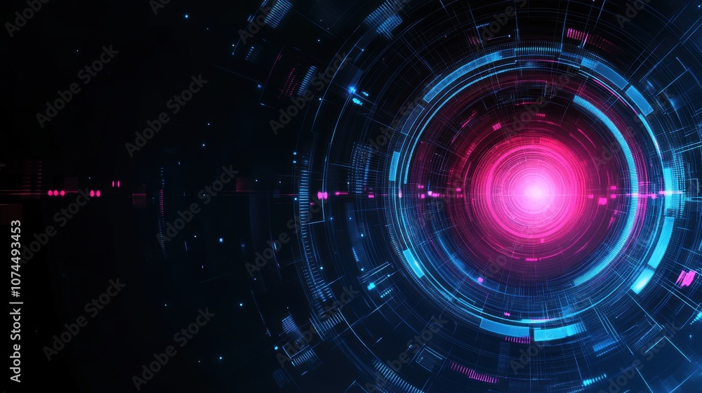 Fototapeta premium Tech Circle Abstract.