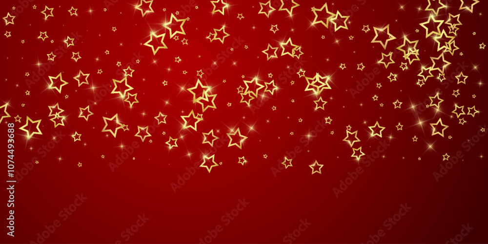 Gold sparkling star confetti. Gold sparkling star confetti.