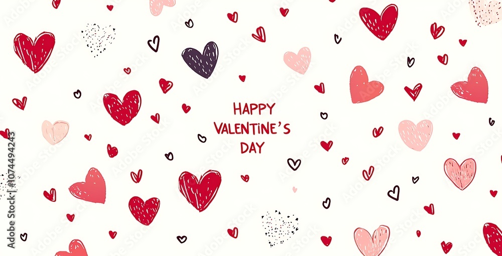 Happy Valentine's Day, modern minimalist design Happy Valentine's Day, modern minimalist design