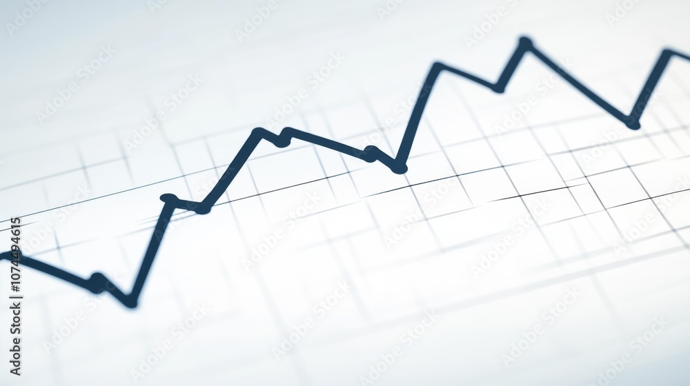 Line graph with a rising and falling trend over time Line graph with a rising and falling trend over time