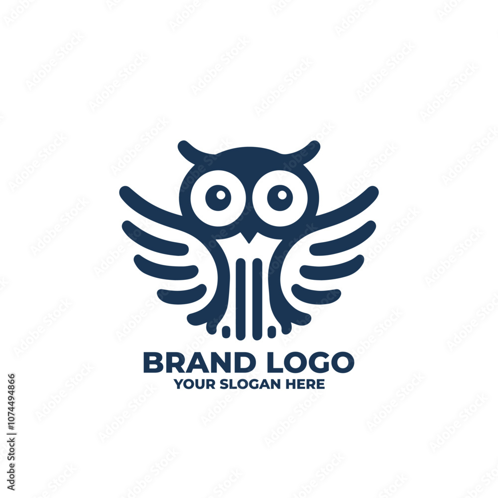 Fototapeta premium a minimalist logo of an owl