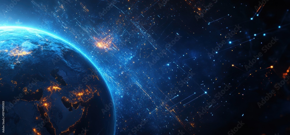 Obraz premium Global Network.