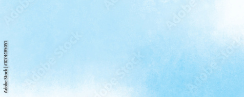 Calm and Airy Watercolor Texture with Faded Blue and Turquoise Hues Blending into a Smooth Gradient
