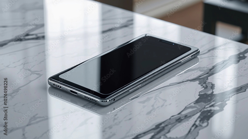 Smartphone on Marble Smartphone on Marble