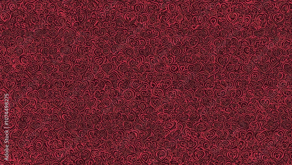 Fototapeta premium Red background with a heart pattern for Valentine's Day