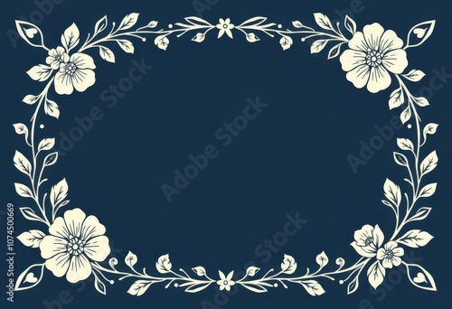 frame with flowers