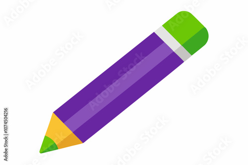 black pencil flat icon isolated on white photo