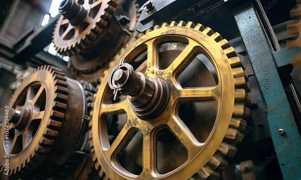 Close-up of large, rusty gears in an industrial setting, showcasing mechanical engineering. Close-up of large, rusty gears in an industrial setting, showcasing mechanical engineering.