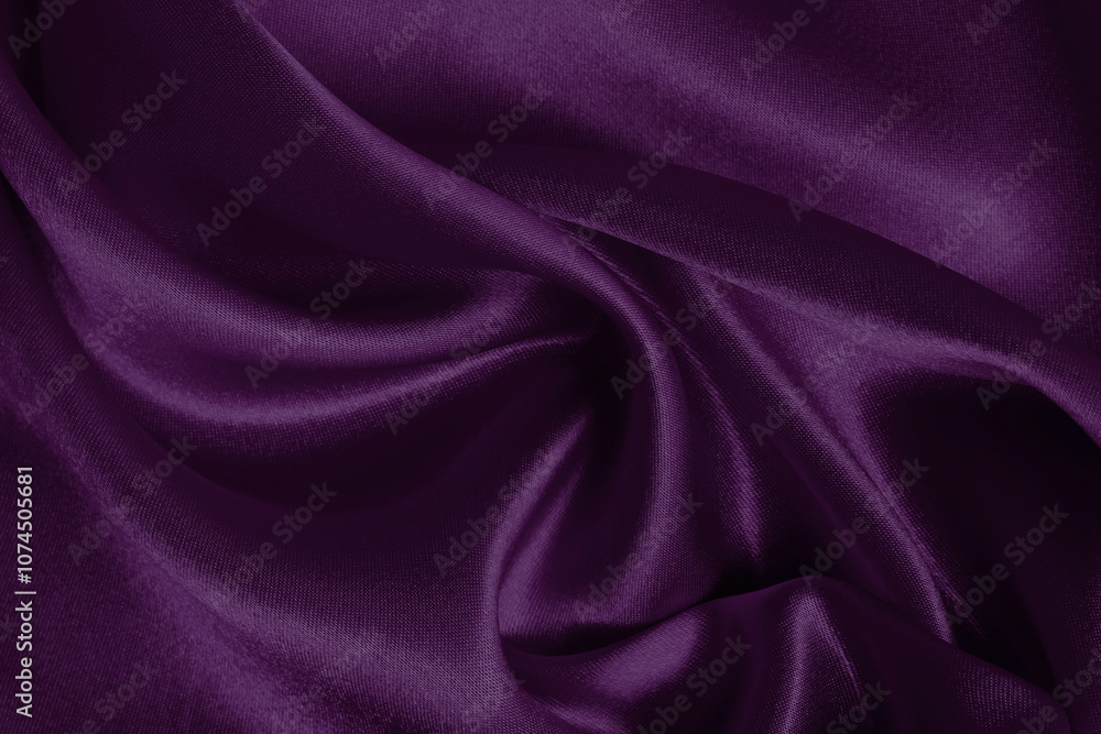Fototapeta premium Purple fabric cloth texture for background and design art work, beautiful crumpled pattern of silk or linen.