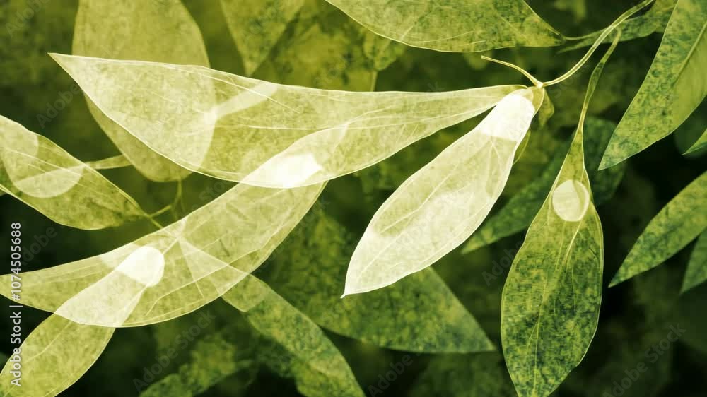 A close-up of leaves on a plant, showcasing the delicate veins and patterns of the foliage A close-up of leaves on a plant, showcasing the delicate veins and patterns of the foliage