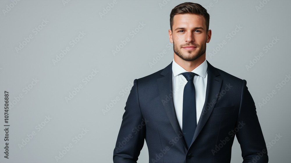 Full-Body Portrait of Businessman in Suit Full-Body Portrait of Businessman in Suit