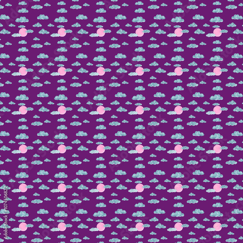 10 Seamless Pattern Set, Watercolor birds, Scrapbook Paper, pattern Fabric, Beautiful Backgrounds, White birds ,background of purple colors, birds fly
