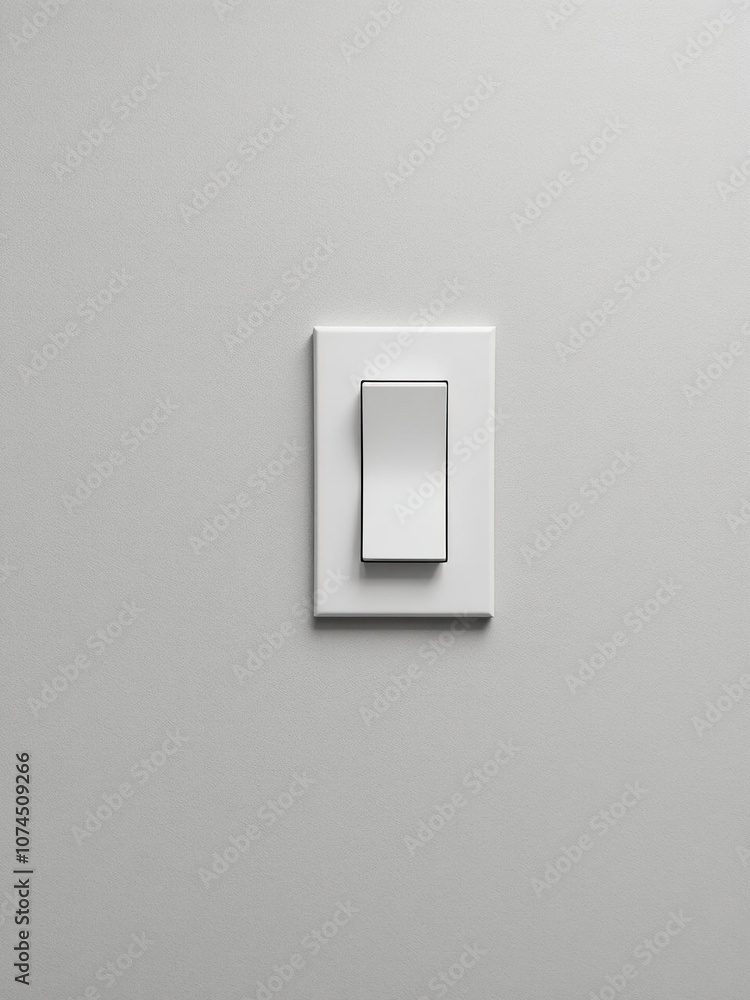 Modern gray triangular light switch on a contemporary wall, decor, light switch Modern gray triangular light switch on a contemporary wall, decor, light switch