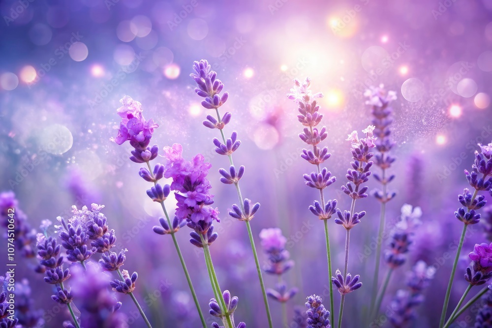 Dreamy Double Exposure: Delicate Lavender Flowers with Soft Purple Bokeh Background for Serene and Ethereal Photography Dreamy Double Exposure: Delicate Lavender Flowers with Soft Purple Bokeh Background for Serene and Ethereal Photography