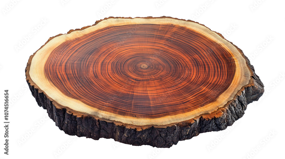 Natural Wood Slice with Beautiful Ring Patterns Natural Wood Slice with Beautiful Ring Patterns