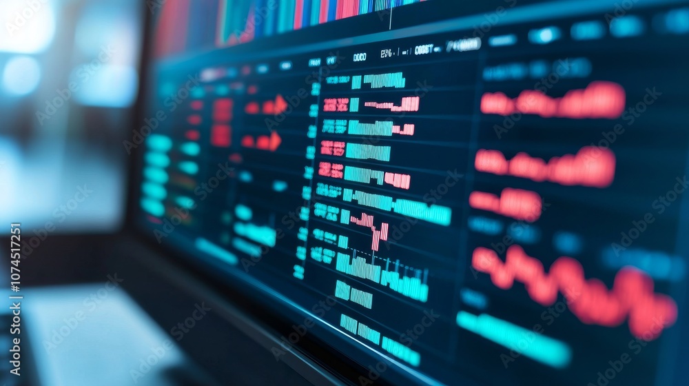 Stock Market Data on Computer Screen. Stock Market Data on Computer Screen.