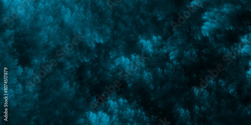 Blue background texture navy blue blurred background with neon light particle effect. Blue color dust particles explosion dramatic smoke in the room. Vivid textured aquarelle painted lightning night. 