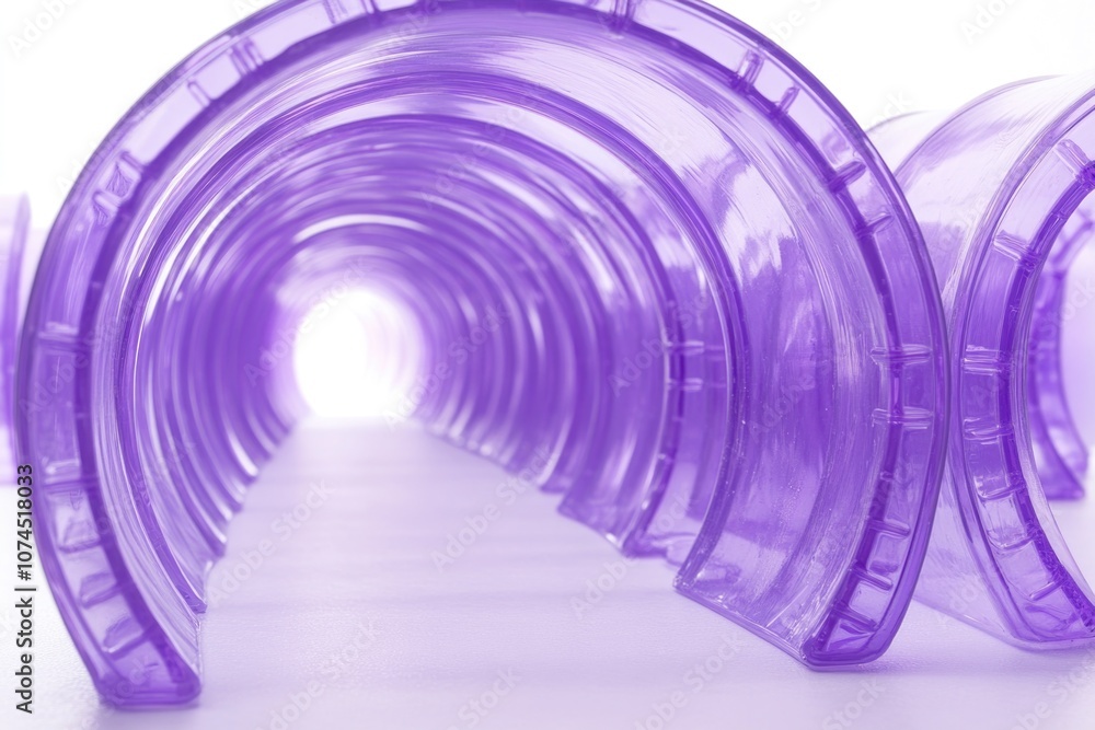 Naklejka premium A detailed view of a purple object against a white background