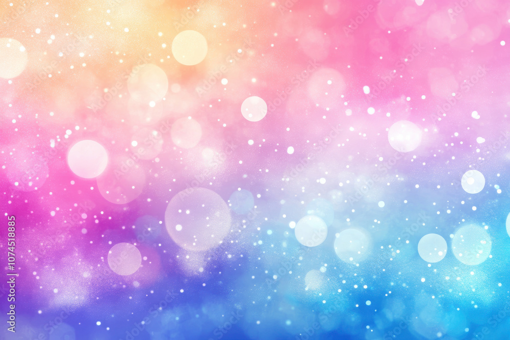 Obraz premium vibrant, colorful bokeh background with soft pastel hues of pink, blue, and white, creating dreamy atmosphere. Perfect for various design projects