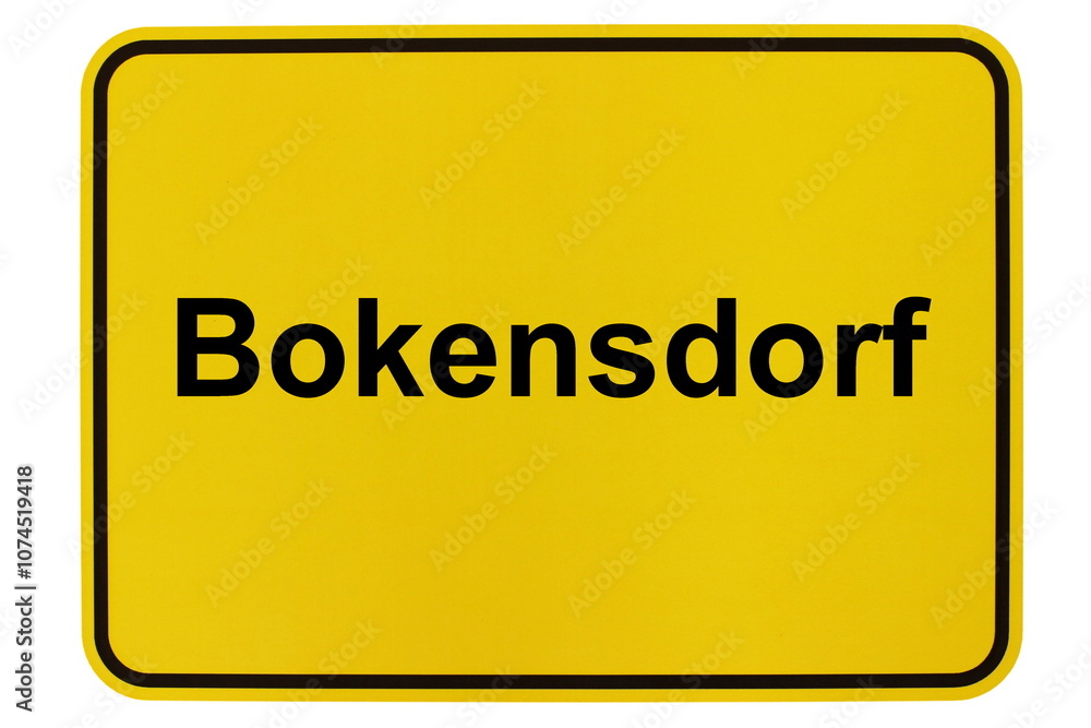 Illustration eines Ortsschildes der Gemeinde Bokensdorf in Niedersachsen Illustration eines Ortsschildes der Gemeinde Bokensdorf in Niedersachsen