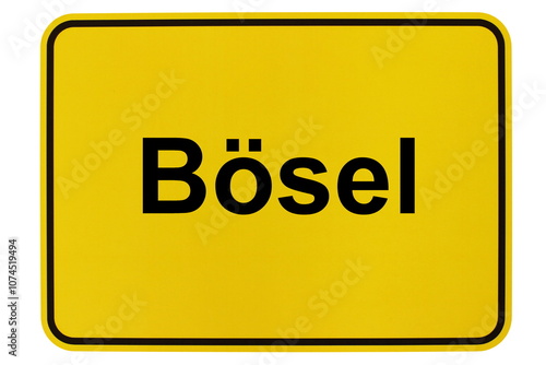 Illustration eines Ortsschildes der Gemeinde Bösel in Niedersachsen