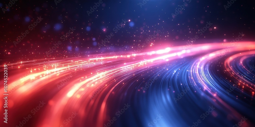 Obraz premium Abstract Background Featuring Glowing Light Lines in Vivid Colors for Dynamic Designs and Modern Artwork Aesthetics