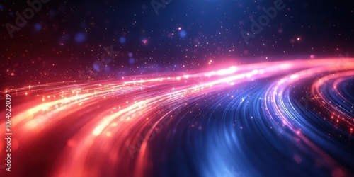 Abstract Background Featuring Glowing Light Lines in Vivid Colors for Dynamic Designs and Modern Artwork Aesthetics